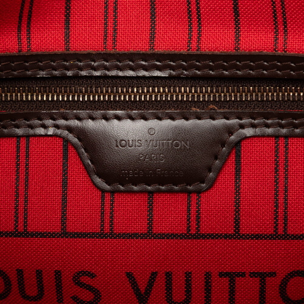 Louis Vuitton Damier Neverfull PM Handbag Tote Bag N51109 Brown Leather Women... - Picture 5 of 7